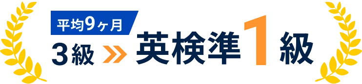 平均9ヶ月で3級から英検準1級